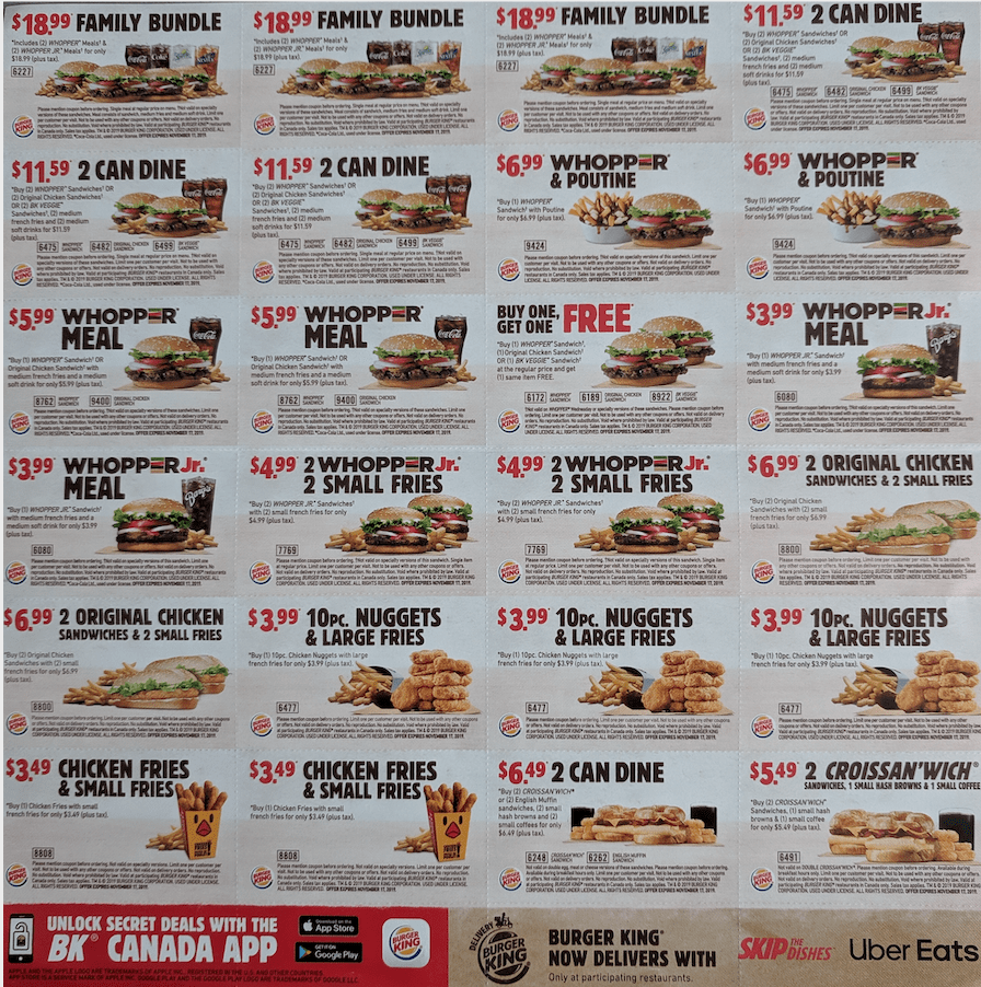 Burger King Mailer Coupons Buy One Whopper Get One FREE Whopp Meal For 3 99 More Coupons Canadian Freebies Coupons Deals Bargains Flyers Contests Canada Canadian Freebies Coupons Deals Bargains Flyers - Burger King Free Coupons Printable
