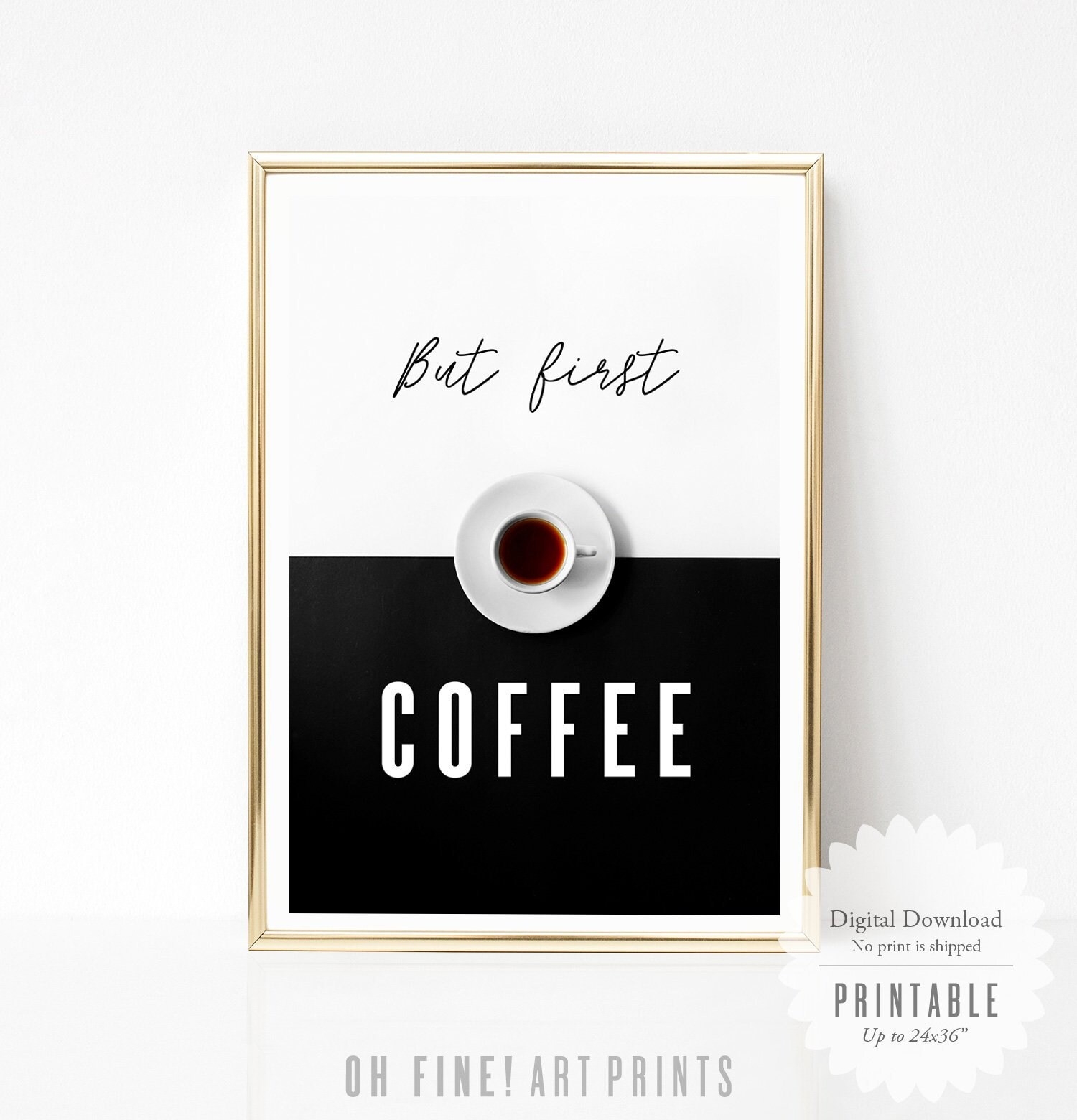 But First Coffee Poster Printable Kitchen Wall Art Kitchen Poster Coffee Print But First Coffee Sign Kitchen Decor Kitchen Sign Etsy - Free Coffee Printable Art
