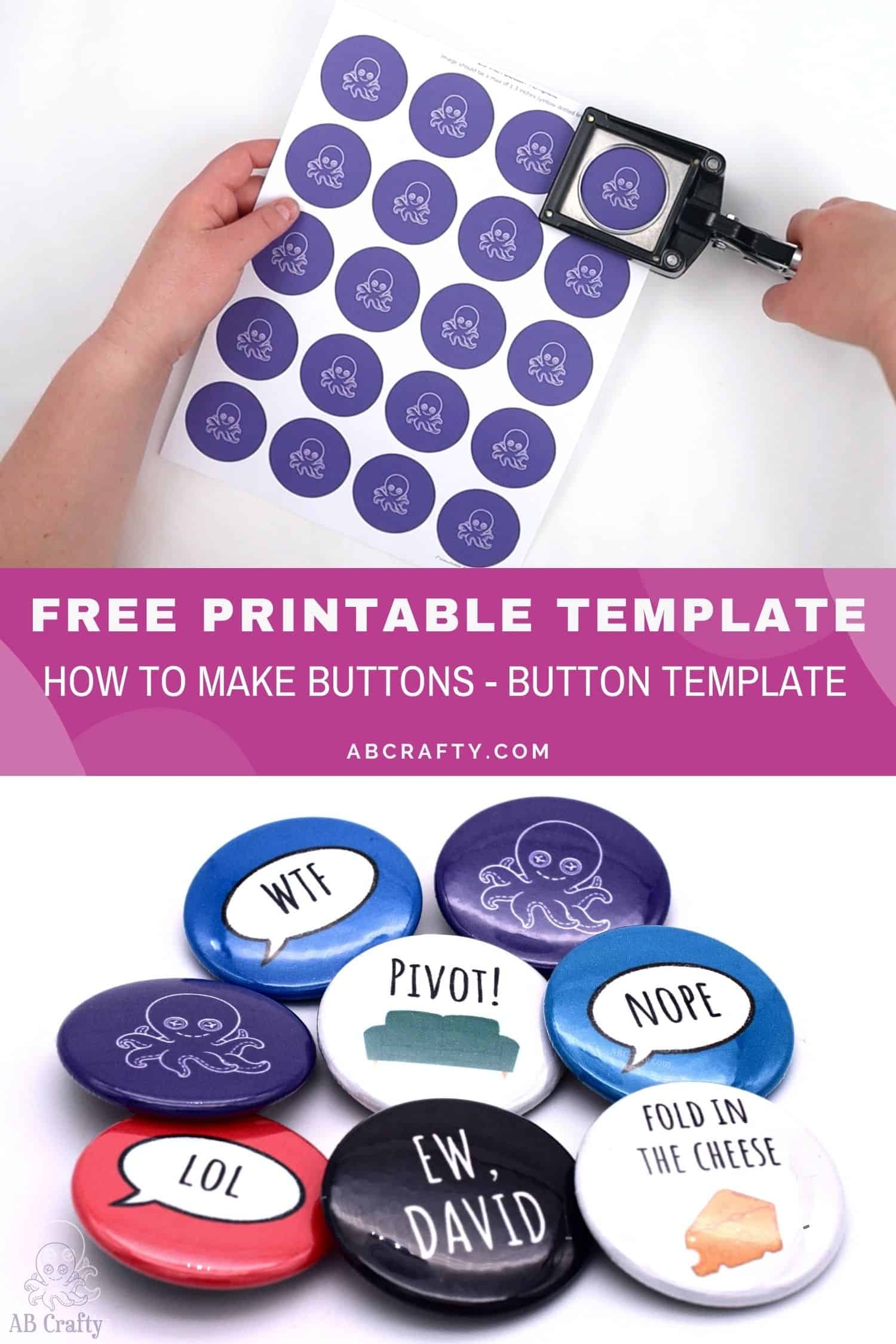 Button Template In 4 Sizes Free Download AB Crafty - Free Printable Button Templates