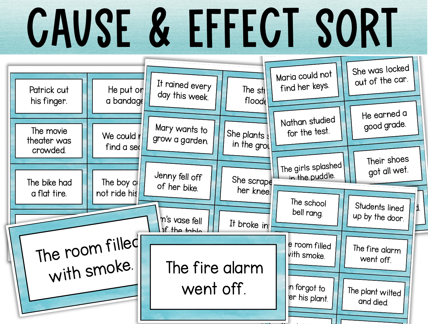 Cause And Effect Sort Graphic Organizer Anchor Chart Worksheets Teaching Resources - Free Printable Cause and Effect Picture Cards