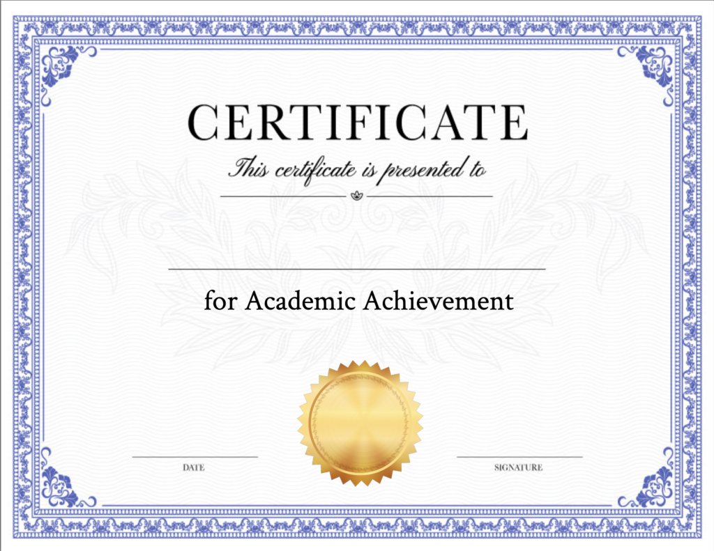 Certificate Of Achievement Templates SimpleCert - Free Printable Certificates of Accomplishment