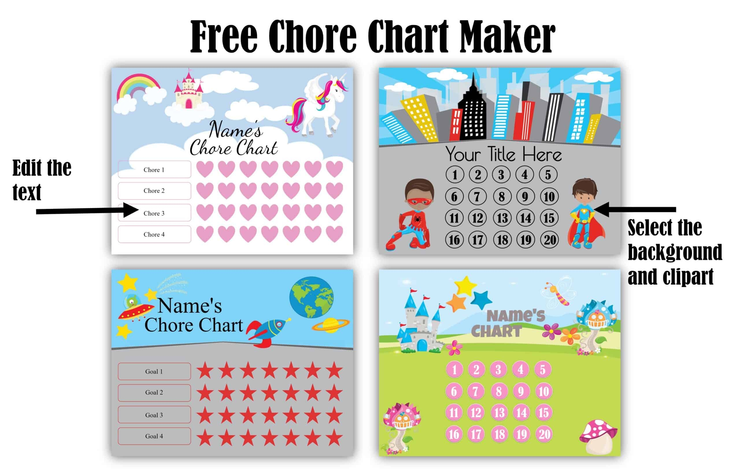 Chores For 7 Year Olds Chore List Free Chore Charts - Free Printable Chore Charts For 7 Year Olds