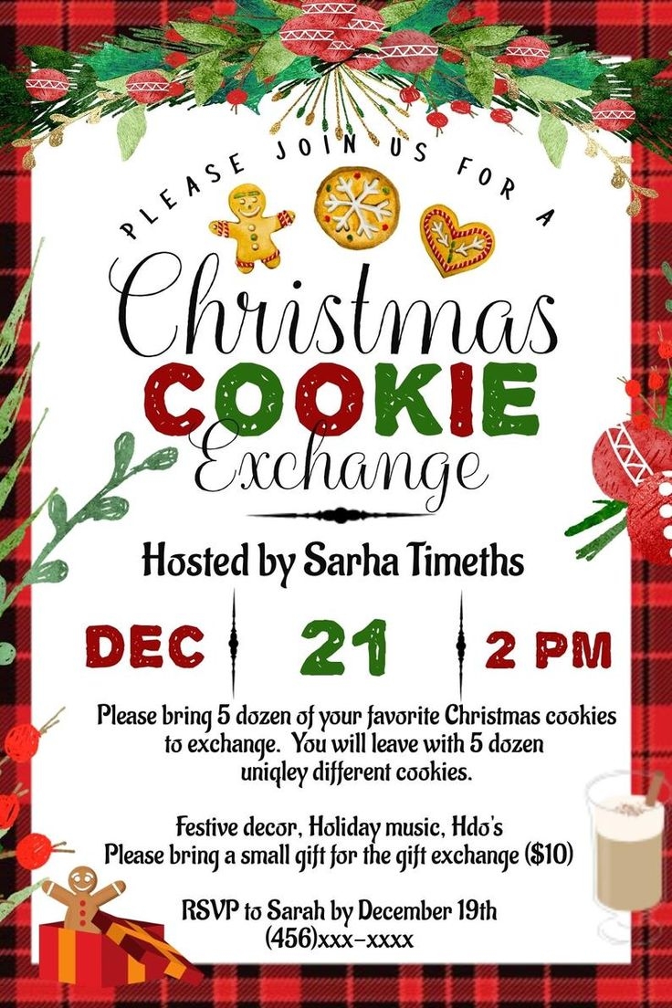 Christmas Cookie Exchange Invitation Template Editable DYI Invitation Instant Download Cookie Exchange Invite EDIT NOW Online In Corjl Etsy Cookie Exchange Invitations Christmas Cookie Exchange Invitations - Free Christmas Cookie Exchange Printable Invitation