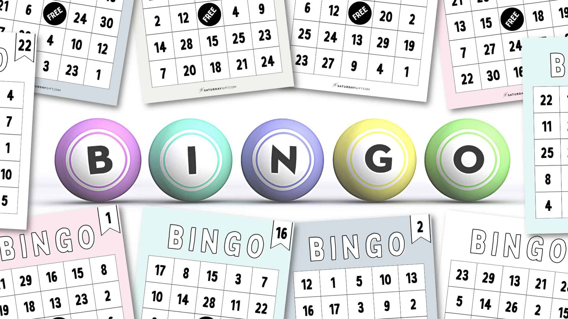 Cute Free Printable Bingo Cards 30 Cards Calling Sheet SaturdayGift - Free Printable Bingo Cards and Call Sheet