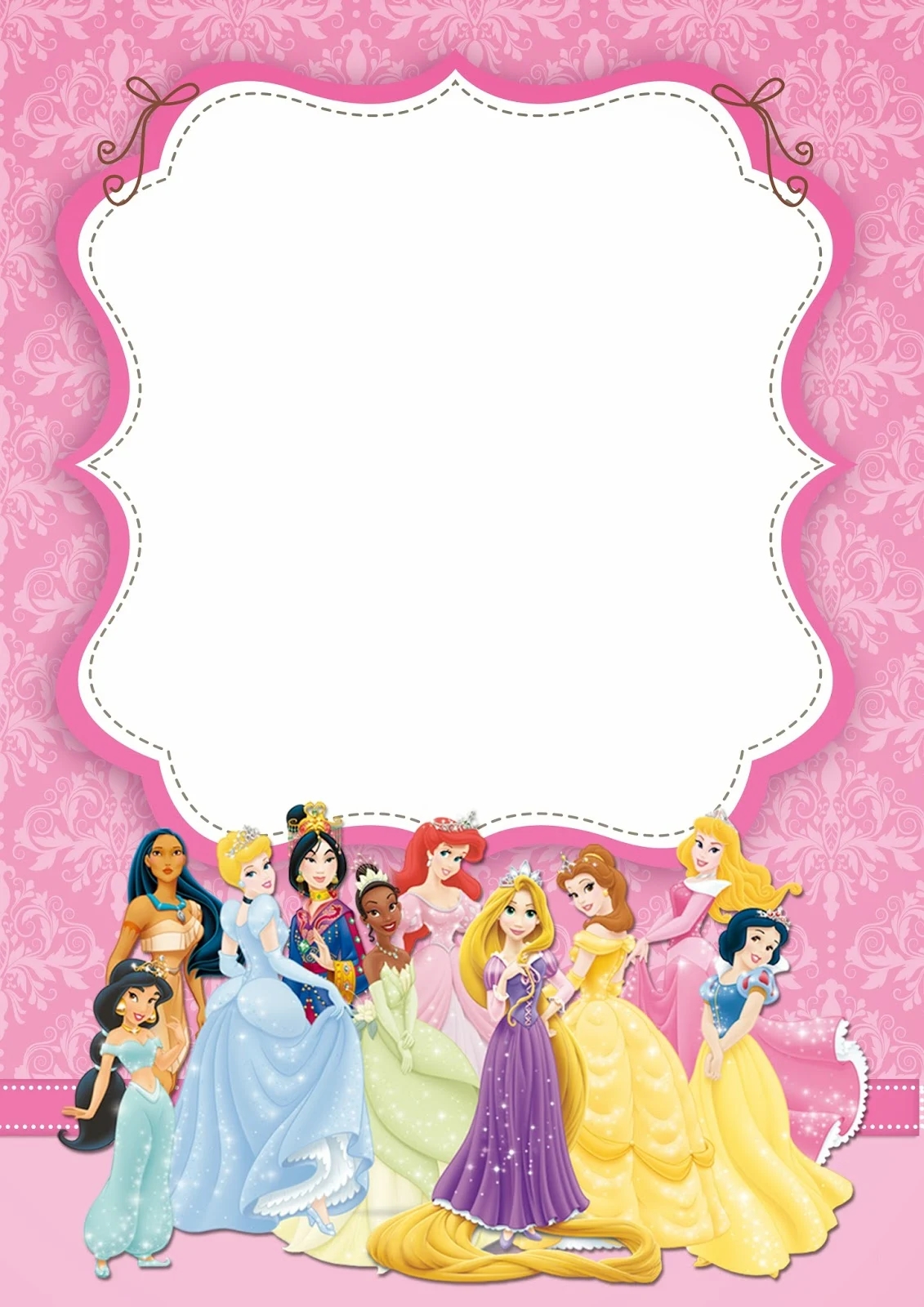 Disney Princess Party Free Printable Party Invitations Oh My Fiesta In English - Disney Princess Birthday Invitations Free Printable