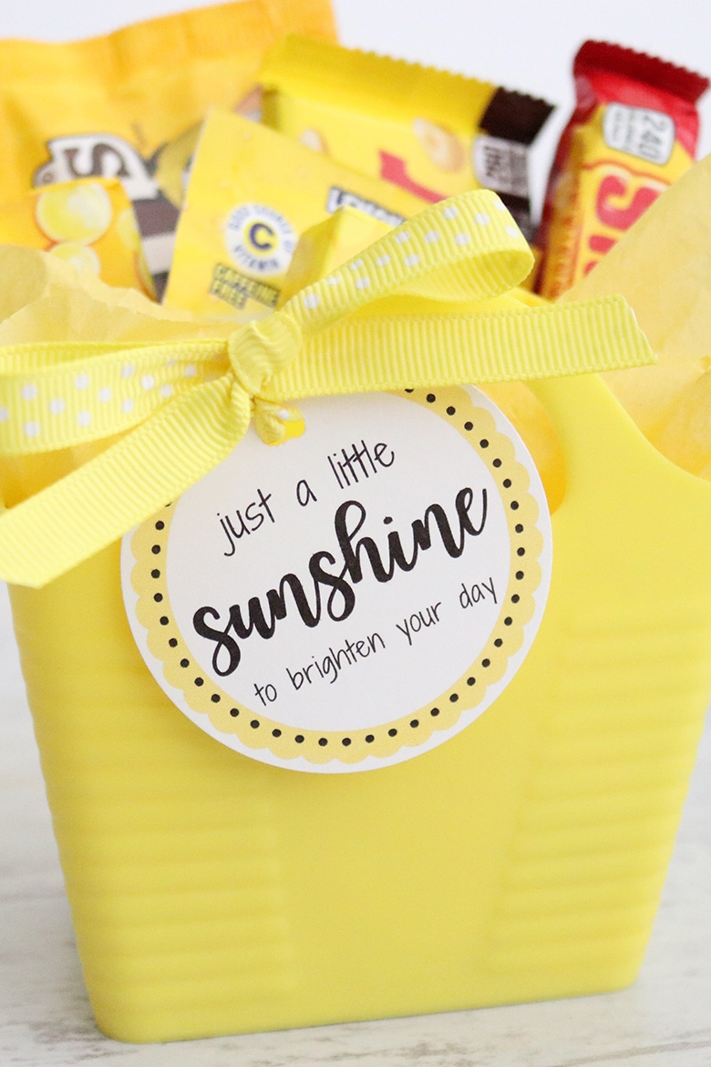 DIY Yellow Sunshine Gift Ideas and Free Printables Aubree Originals - Box of Sunshine Free Printable