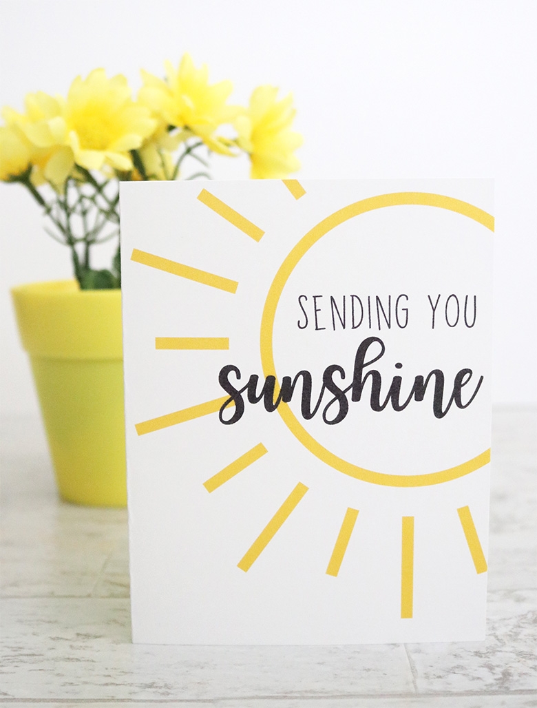 DIY Yellow Sunshine Gift Ideas and Free Printables Aubree Originals - Box of Sunshine Free Printable