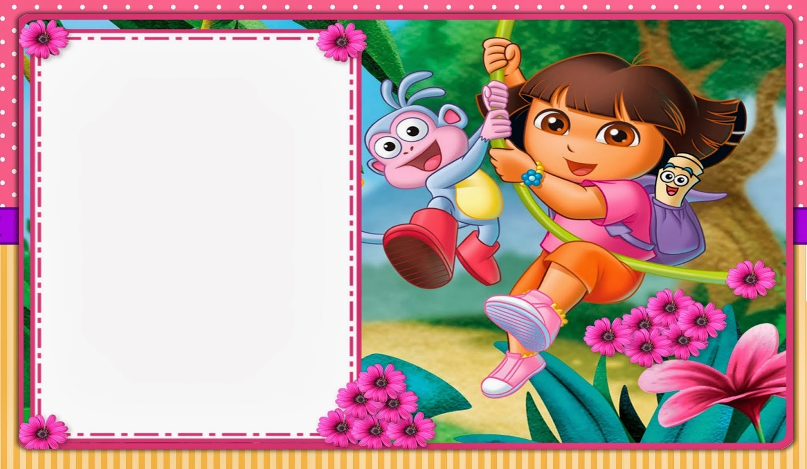 Dora The Explorer Free Printable Invitations Boxes And Party Printables Oh My Fiesta In English - Dora Birthday Cards Free Printable