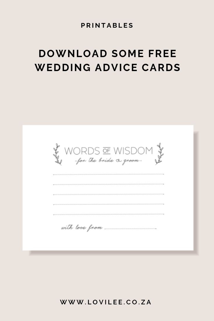 Download Your Free Wedding Advice Cards Printable Lovilee Blog Online Decor Shop Wedding Advice Cards Wedding Advice Cards Printable Marriage Advice Cards - Free Printable Bridal Shower Advice Cards