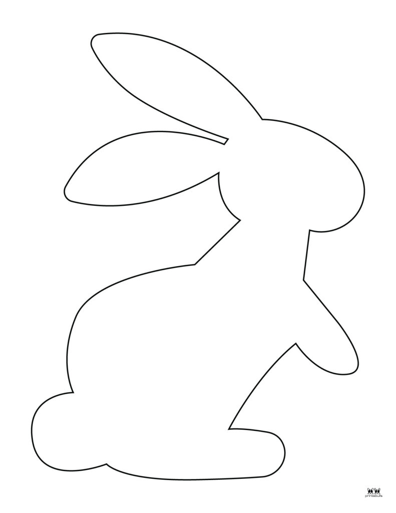 Easter Bunny Templates Outlines 53 FREE Pages Printabulls - Free Printable Bunny Templates