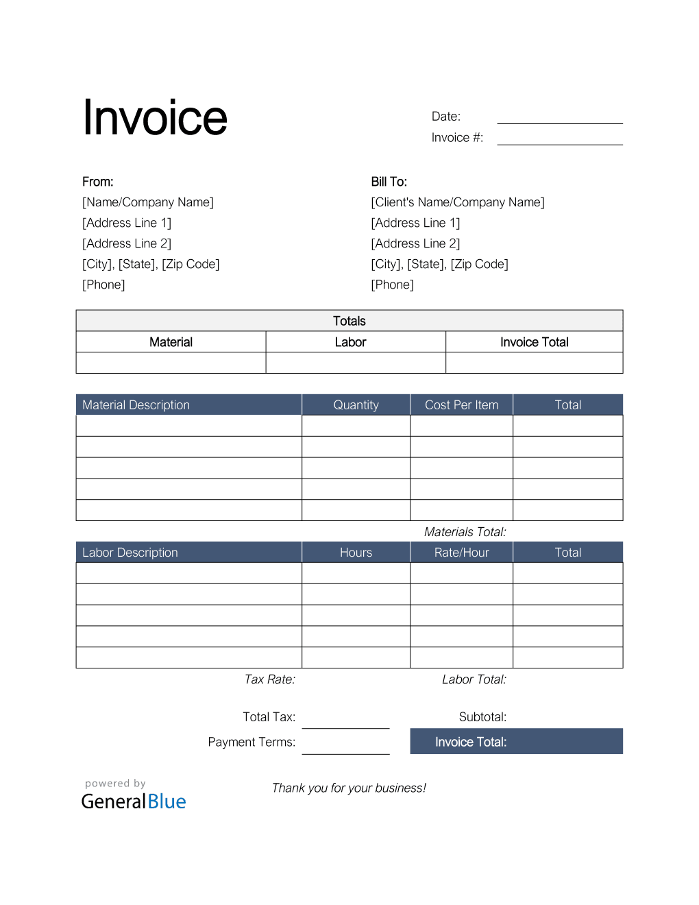 Easy to Use Free Printable Invoice Templates Monday Blog - Free Printable Blank Invoice Sheet