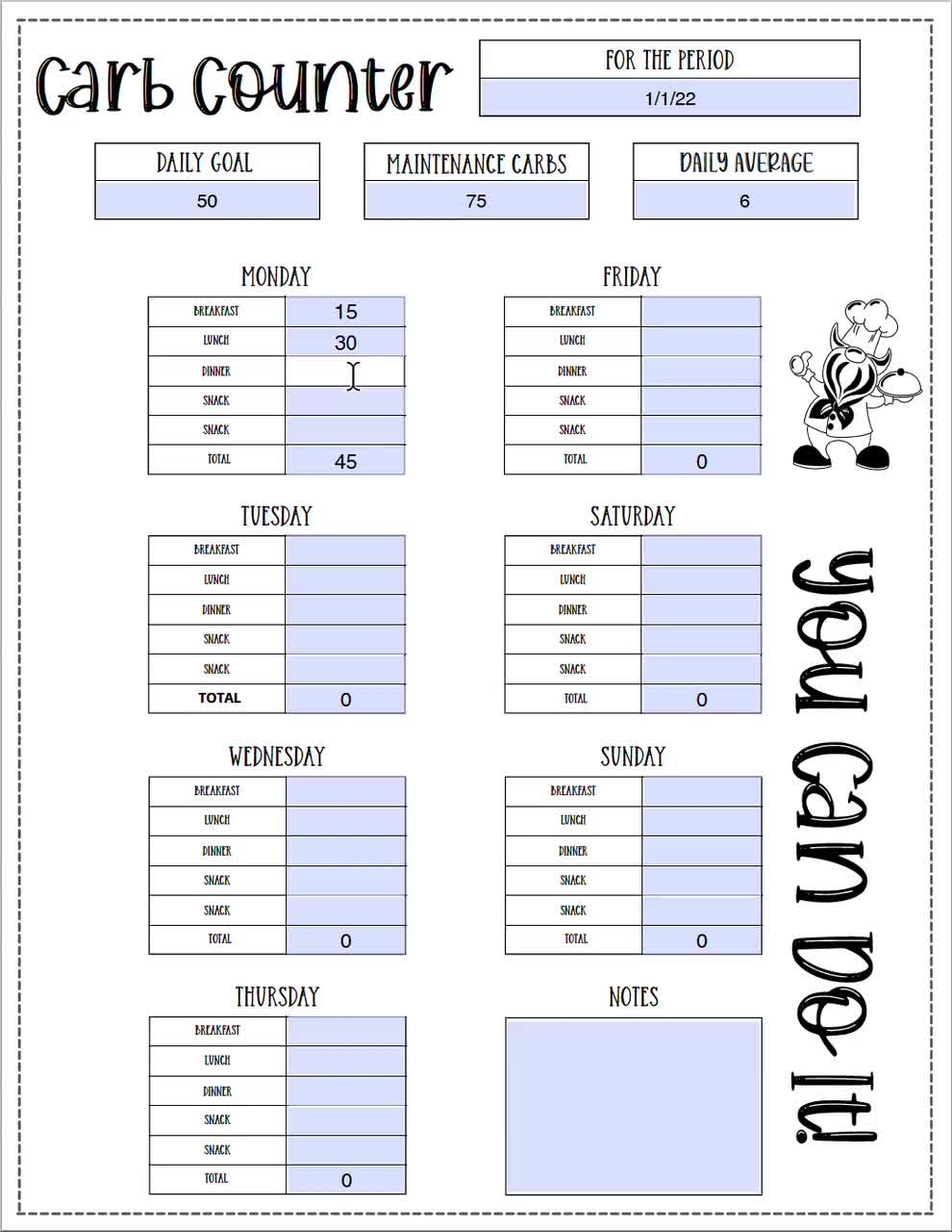 Editable Carb Counter Printable Instant Calculations Carb Counter In Adobe PDF Instant Download Meal Plan Low Carb Food List Incl Etsy - Free Printable Carb Counter Chart