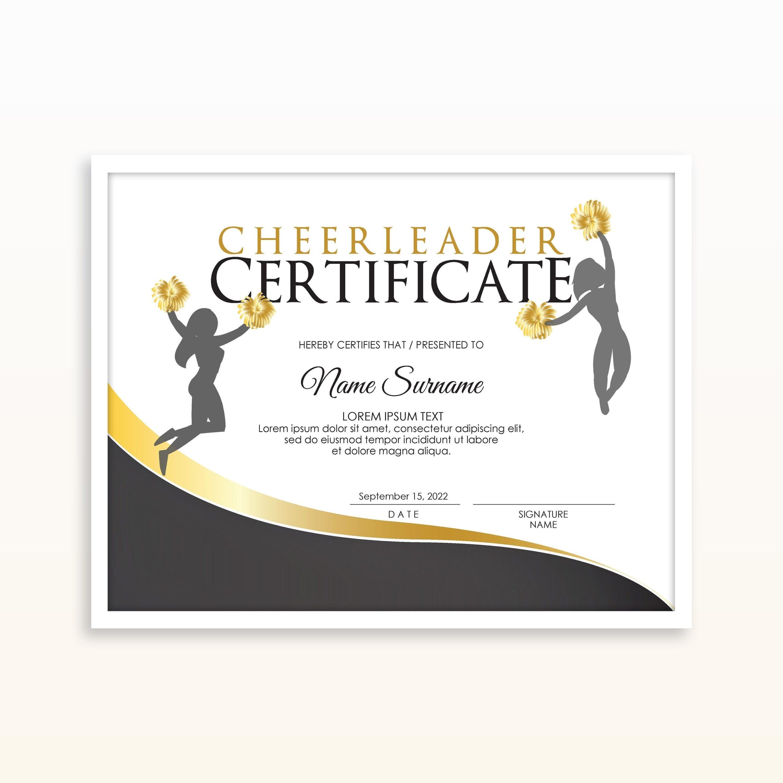 EDITABLE Cheerleader Certificate Template Cheerleading Award Printable Sports Certificates Instant Download Jet055 Download Now Etsy Certificate Templates Awards Certificates Template Cheerleading Award - Free Printable Cheerleading Certificates