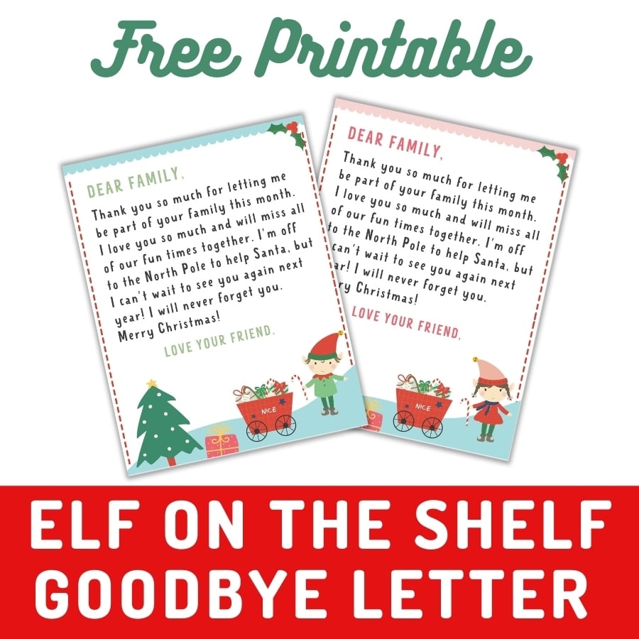 Elf On The Shelf Goodbye Letter FREE Printable Make Life Lovely - Elf on The Shelf Goodbye Letter Free Printable