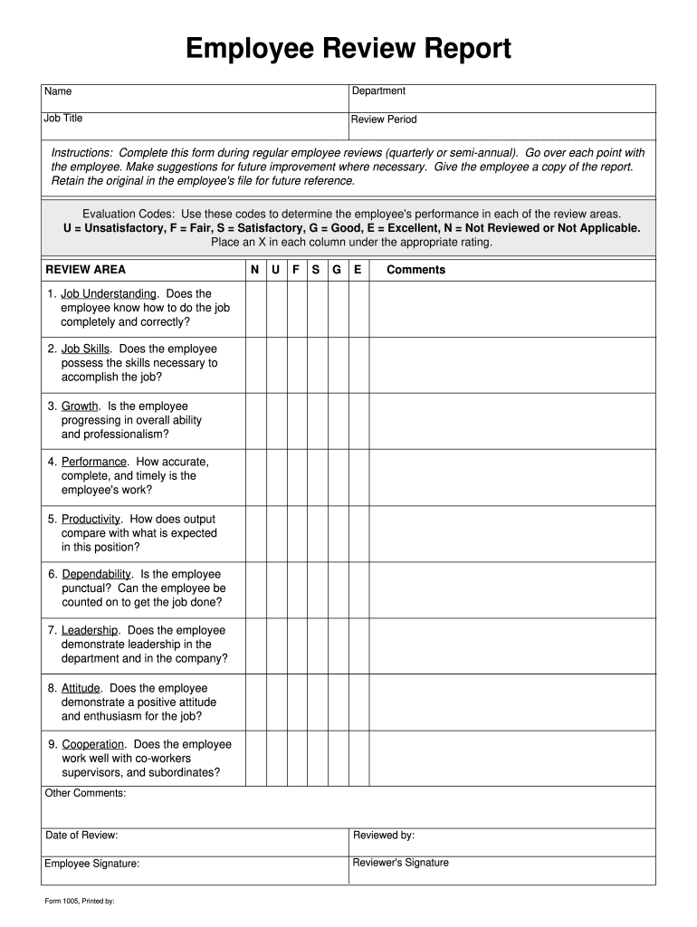 Employee Evaluation Template Fill Online Printable Fillable Blank PdfFiller - Free Employee Self Evaluation Forms Printable