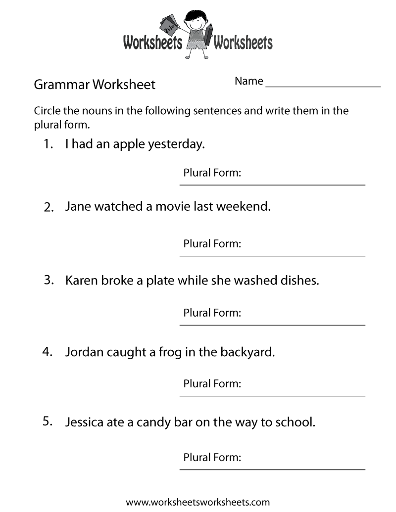 English Grammar Worksheet Worksheets Worksheets - 9th Grade English Worksheets Free Printable