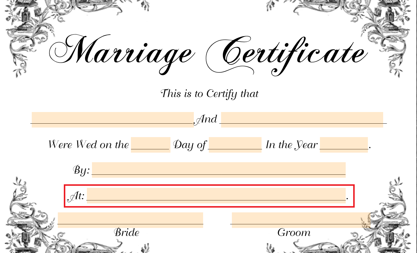 Fill Download Fake Marriage Certificate Form For Free - Fake Marriage Certificate Printable Free