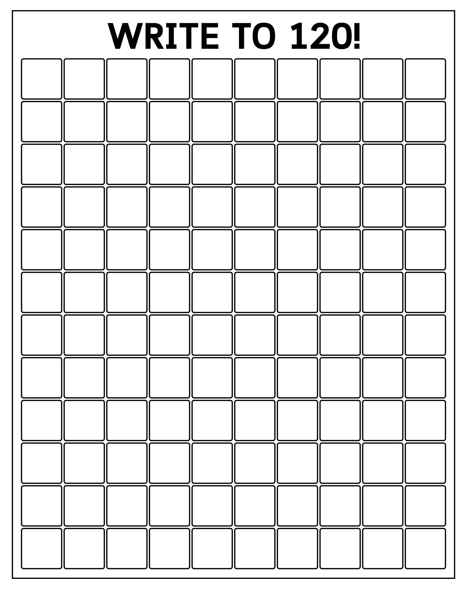 Fill In The Blank 120 Chart Printable 120 Chart Printable 120 Chart Printable Chart - Free Printable Blank 1 120 Chart