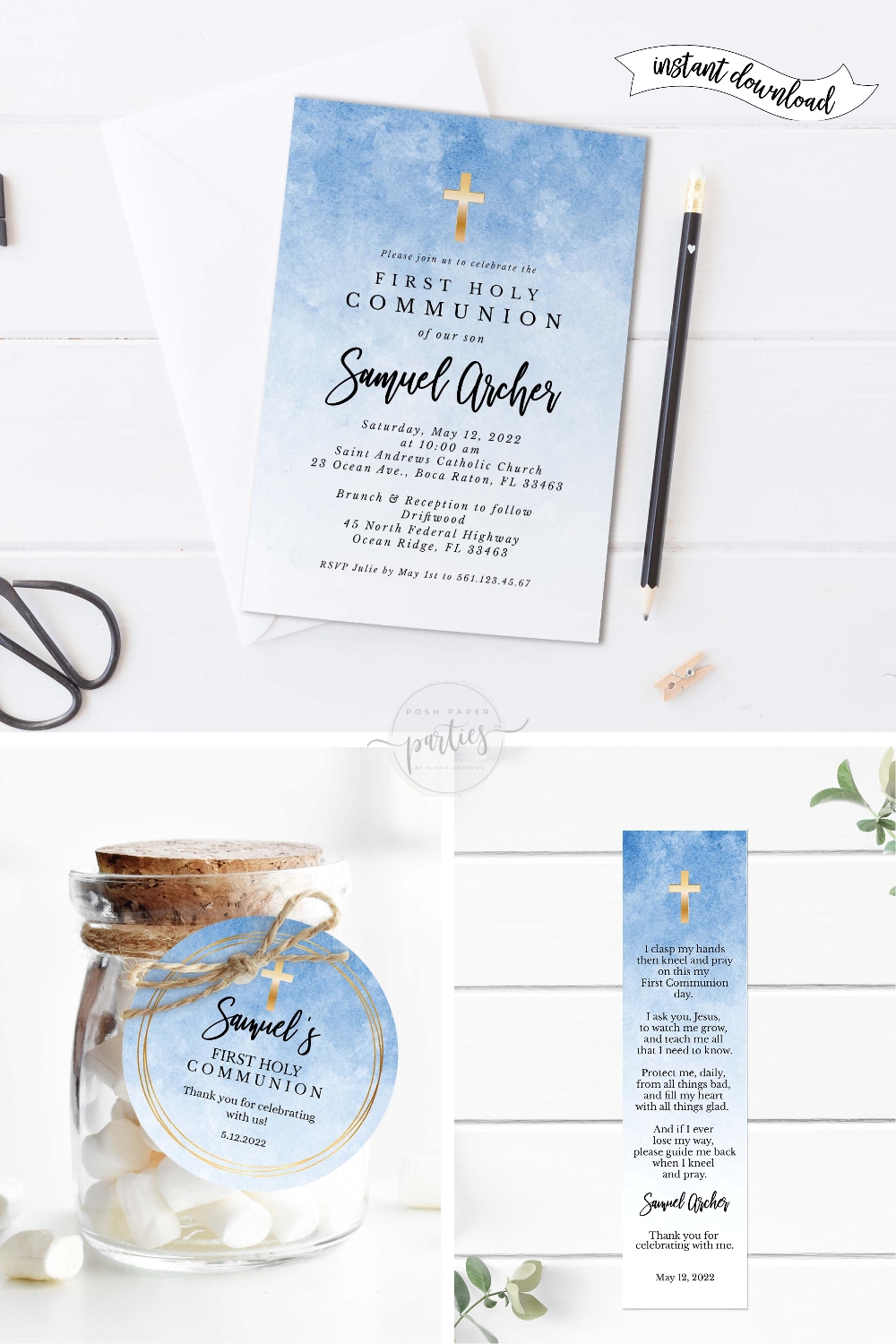 First Communion Invitation For Boys Neat House Sweet Home - Free Printable 1st Communion Invitations