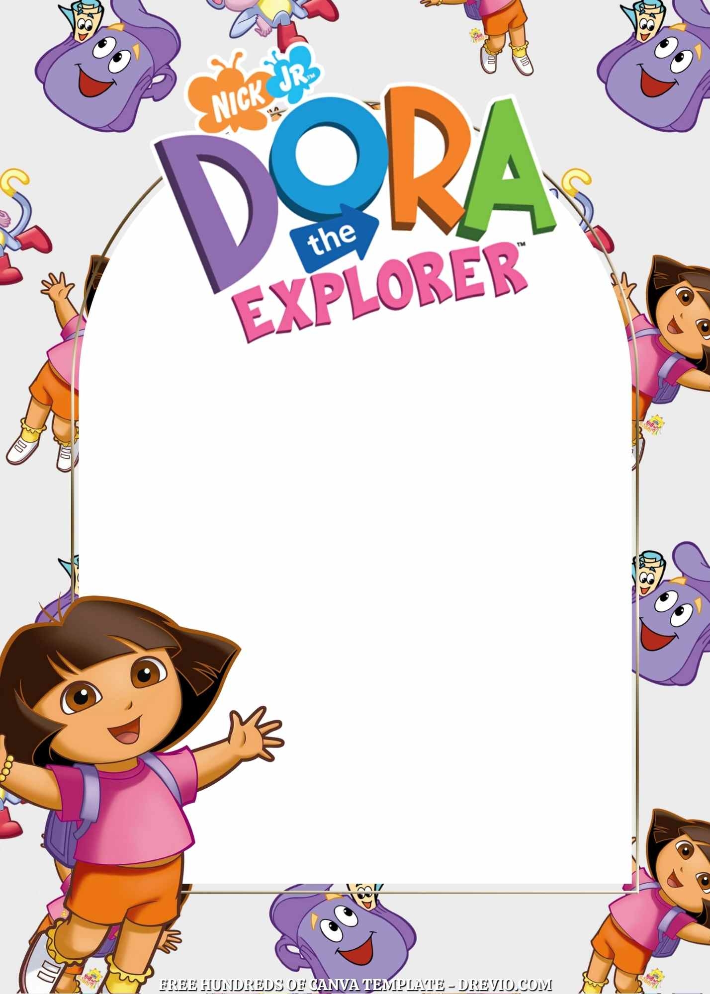 FREE 20 Dora The Explorer Birthday Canva Invitation Templates Download Hundreds FREE PRINTABLE Birthday Invitation Templates - Dora The Explorer Free Printable Invitations