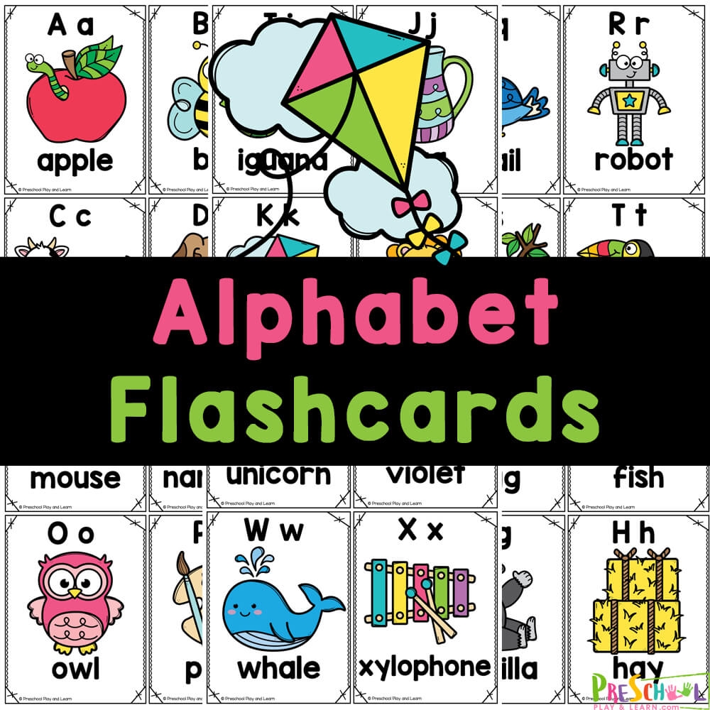 FREE ABC Letter Alphabet Flash Cards Printable - Free Printable Abc Flashcards With Pictures