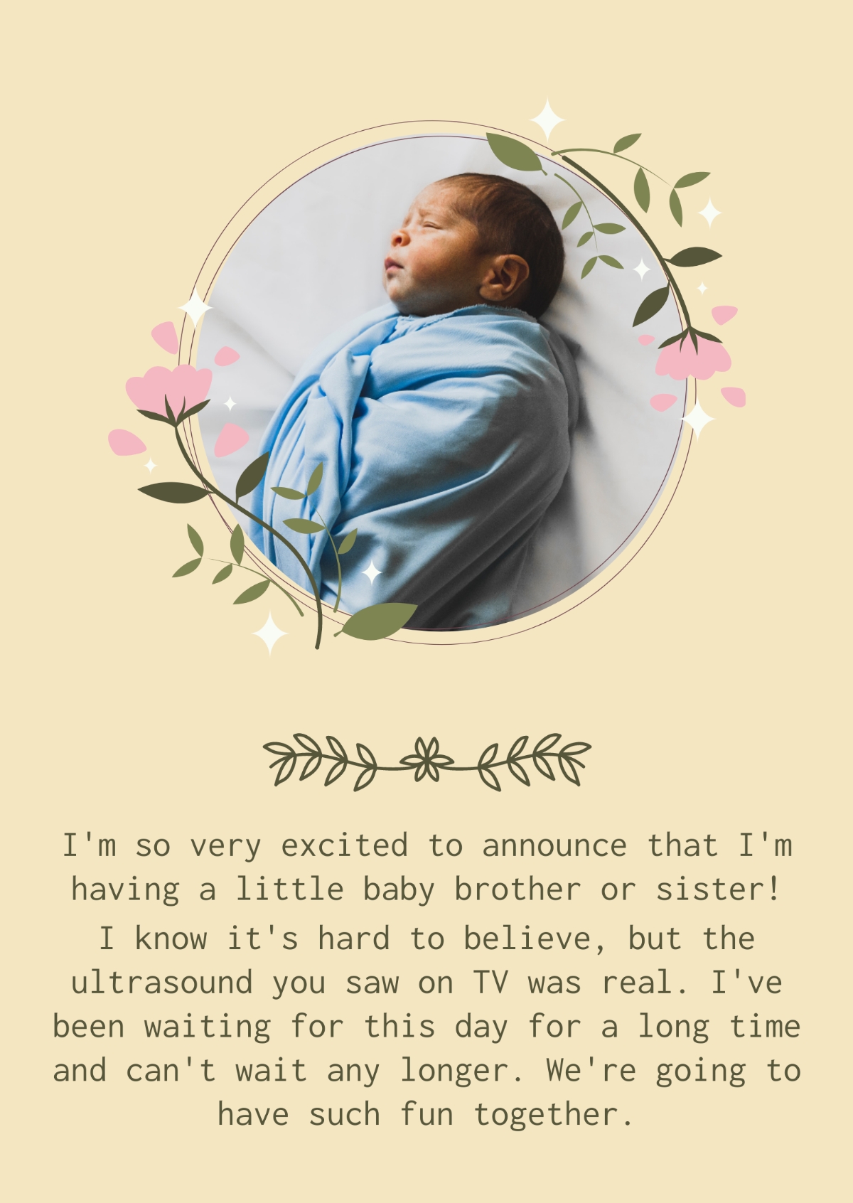 FREE Baby Announcement Templates Examples Edit Online Download Template - Free Printable Baby Announcement Templates