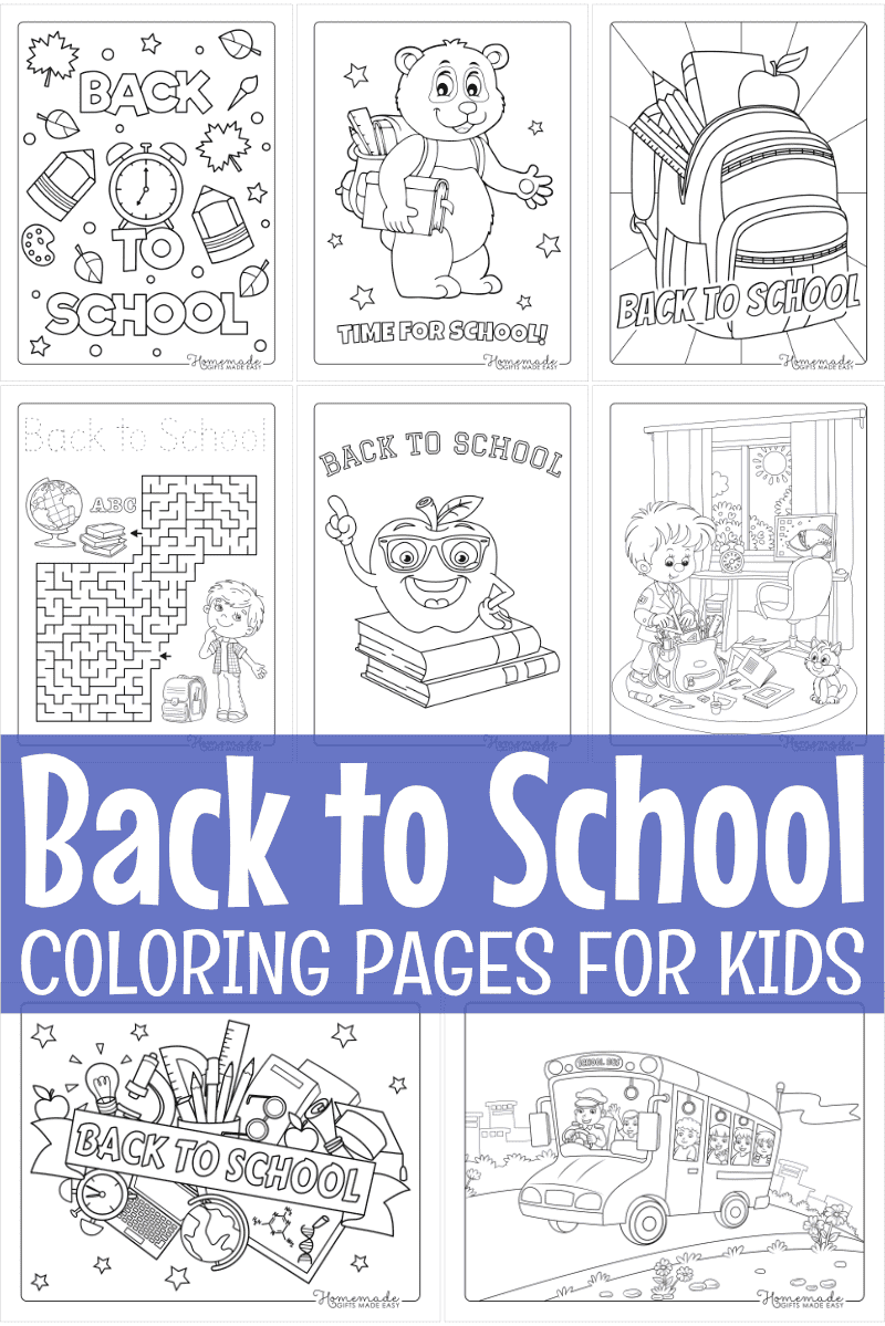 Free Back To School Coloring Pages For Kids - Free Printable Back To School