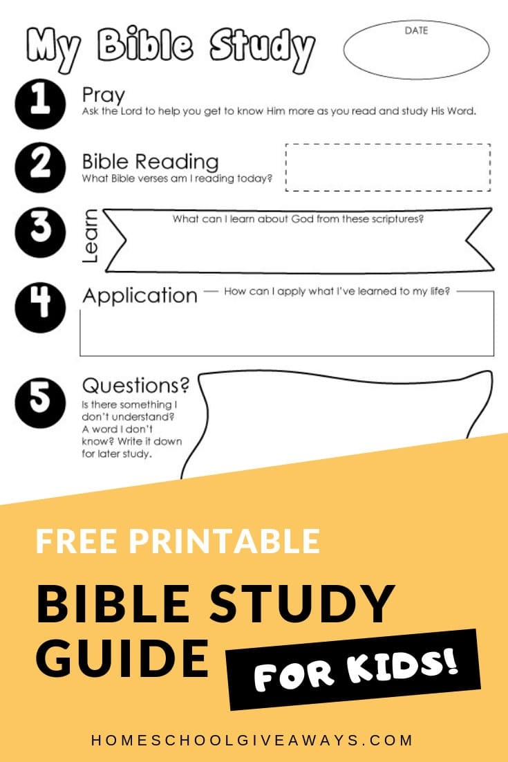 FREE Bible Study Guide For Kids - Free Printable Bible Lessons For Toddlers