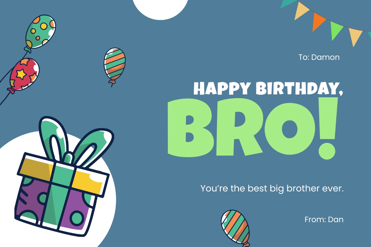 FREE Birthday Card For Brother Templates Examples Edit Online Download Template Template - Free Printable Birthday Cards For Brother