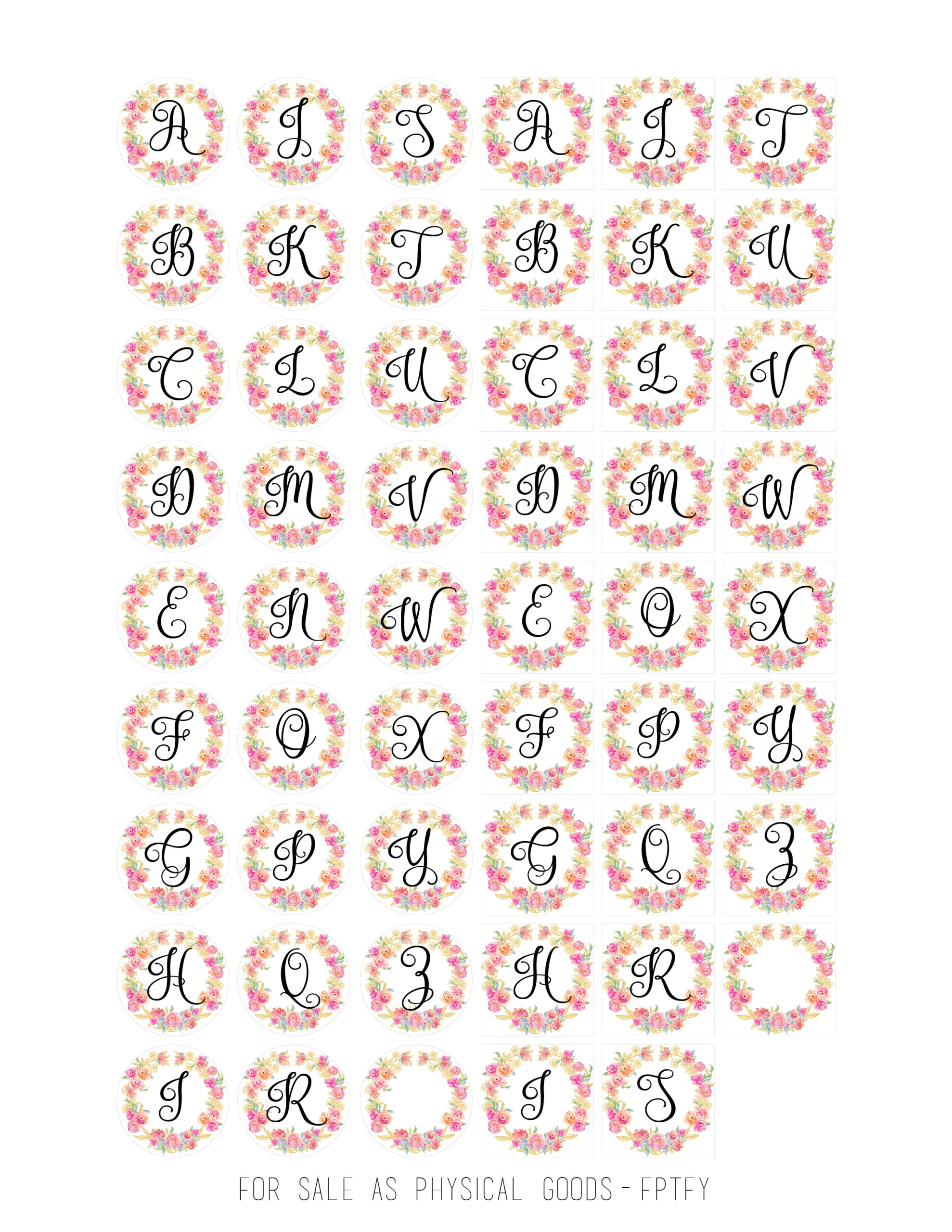 Free Cabochon Images Initials Free Pretty Things For You - Free Printable Cabochon Templates