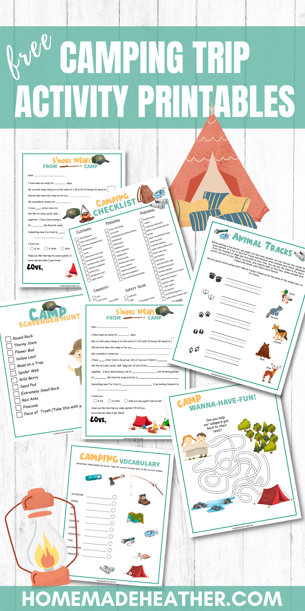 Free Camping Activity Printables Homemade Heather - Free Printable Camping Games