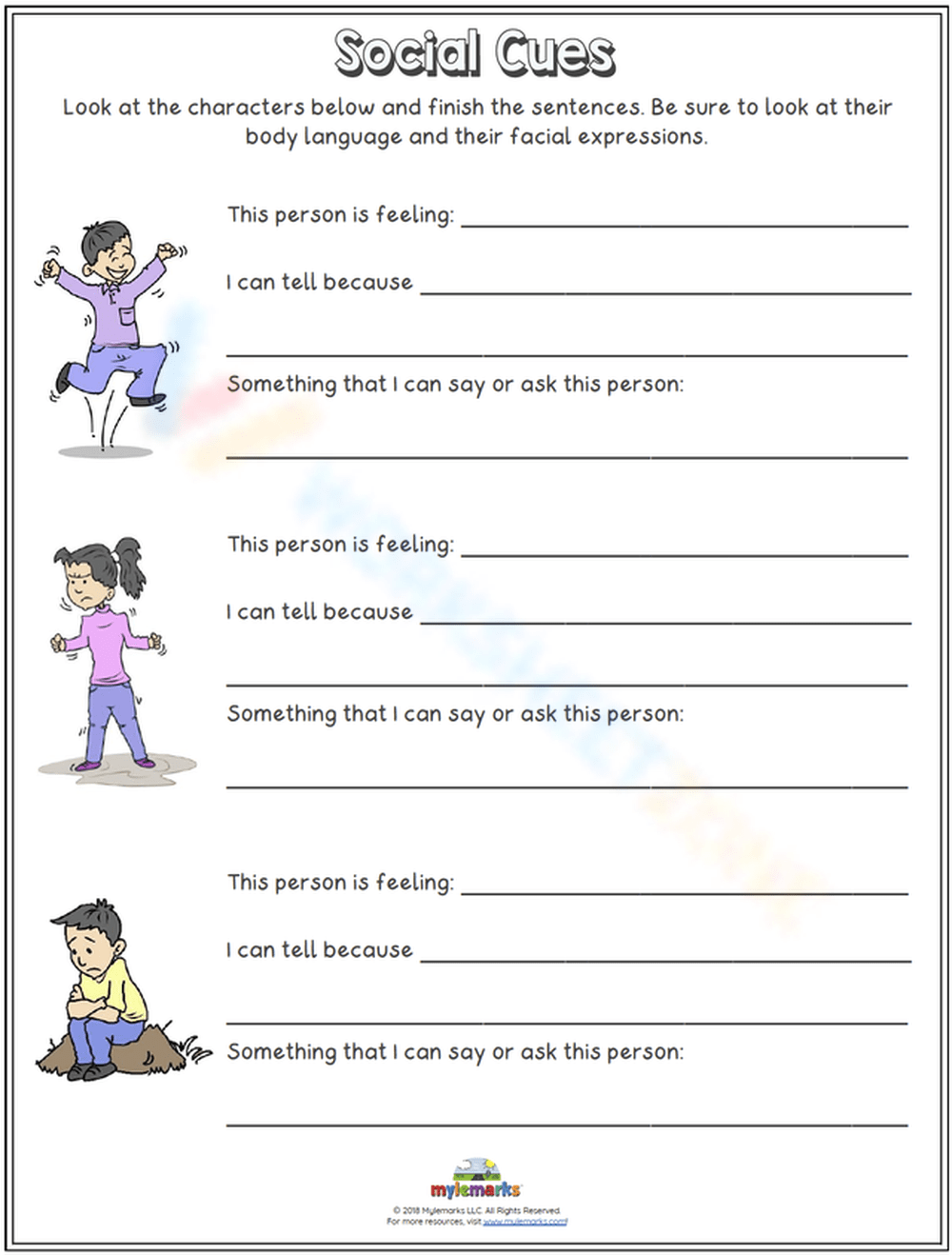 Free Collection Of Social Skills Worksheets For Autism - Free Printable Autism Worksheets