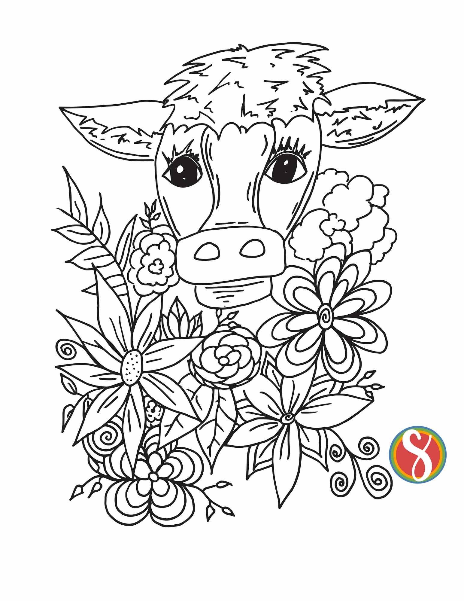 Free Cow Coloring Pages Stevie Doodles - Coloring Pages of Cows Free Printable