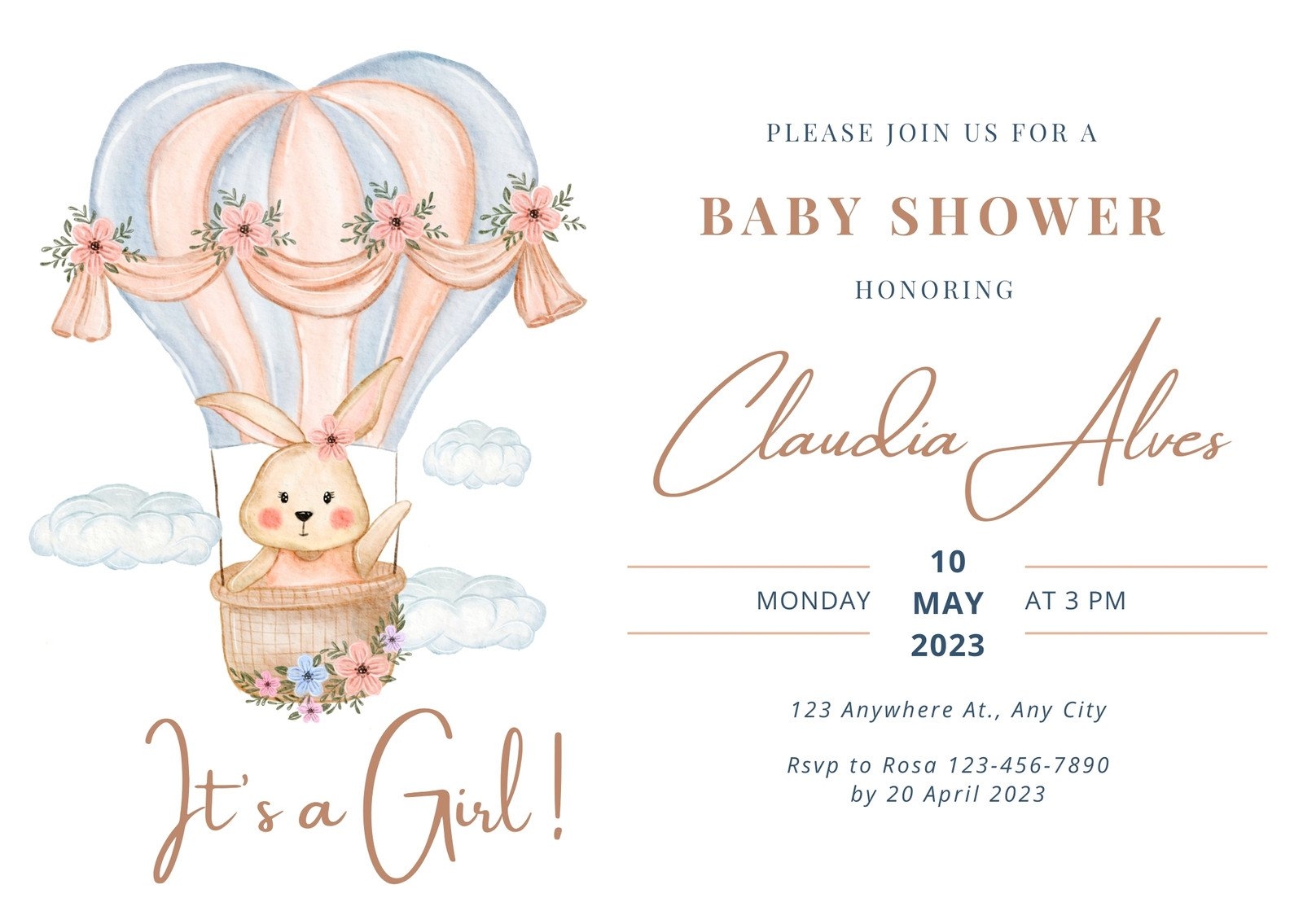 Free Custom Printable Baby Shower Card Templates Canva - Free Printable Baby Cards Templates