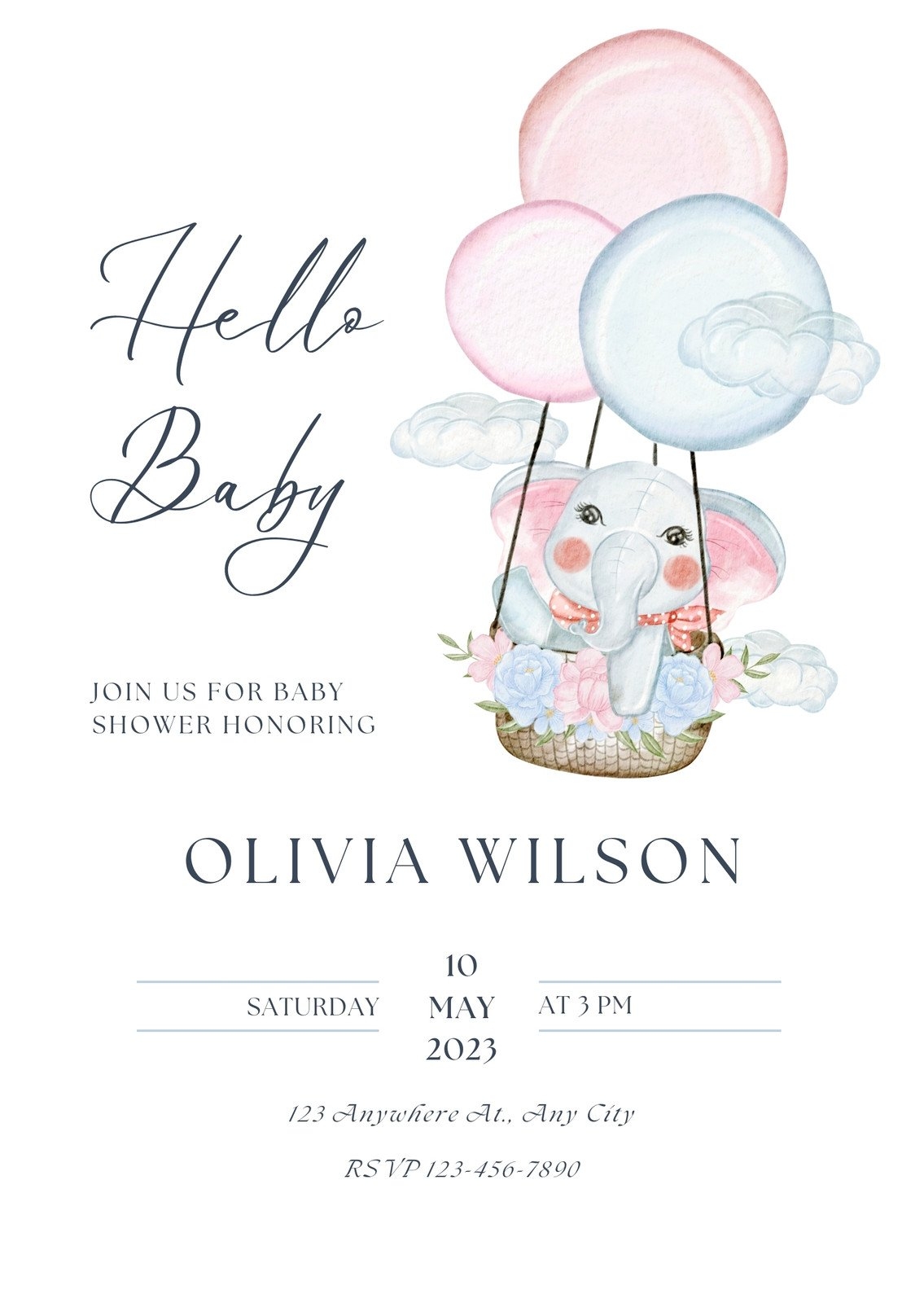 Free Custom Printable Baby Shower Invitation Templates Canva - Free Baby Shower Invitation Maker Online Printable