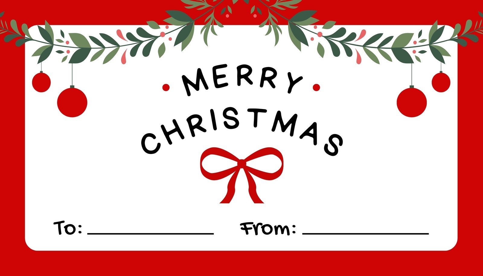 Free Custom Printable Christmas Tag Templates Canva - Free Online Gift Tags Printable