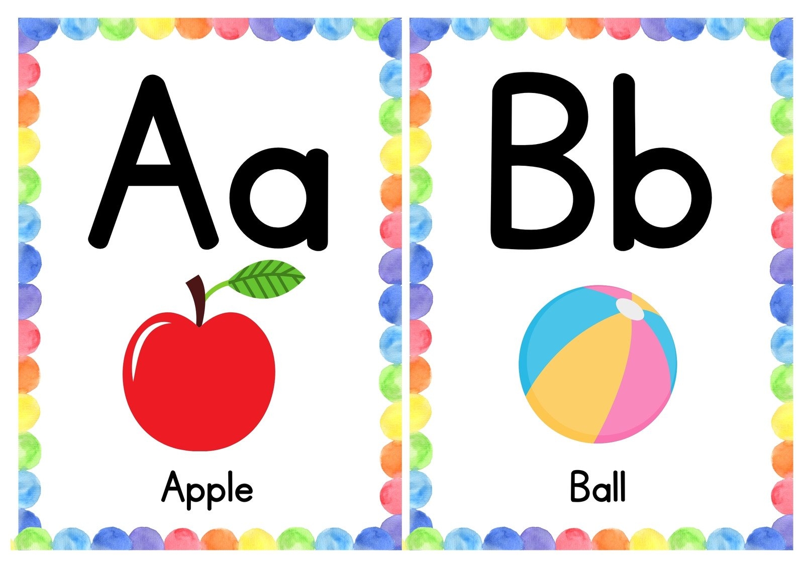 Free Customizable Alphabet Flashcard Templates Canva - Free Printable Abc Flashcards With Pictures