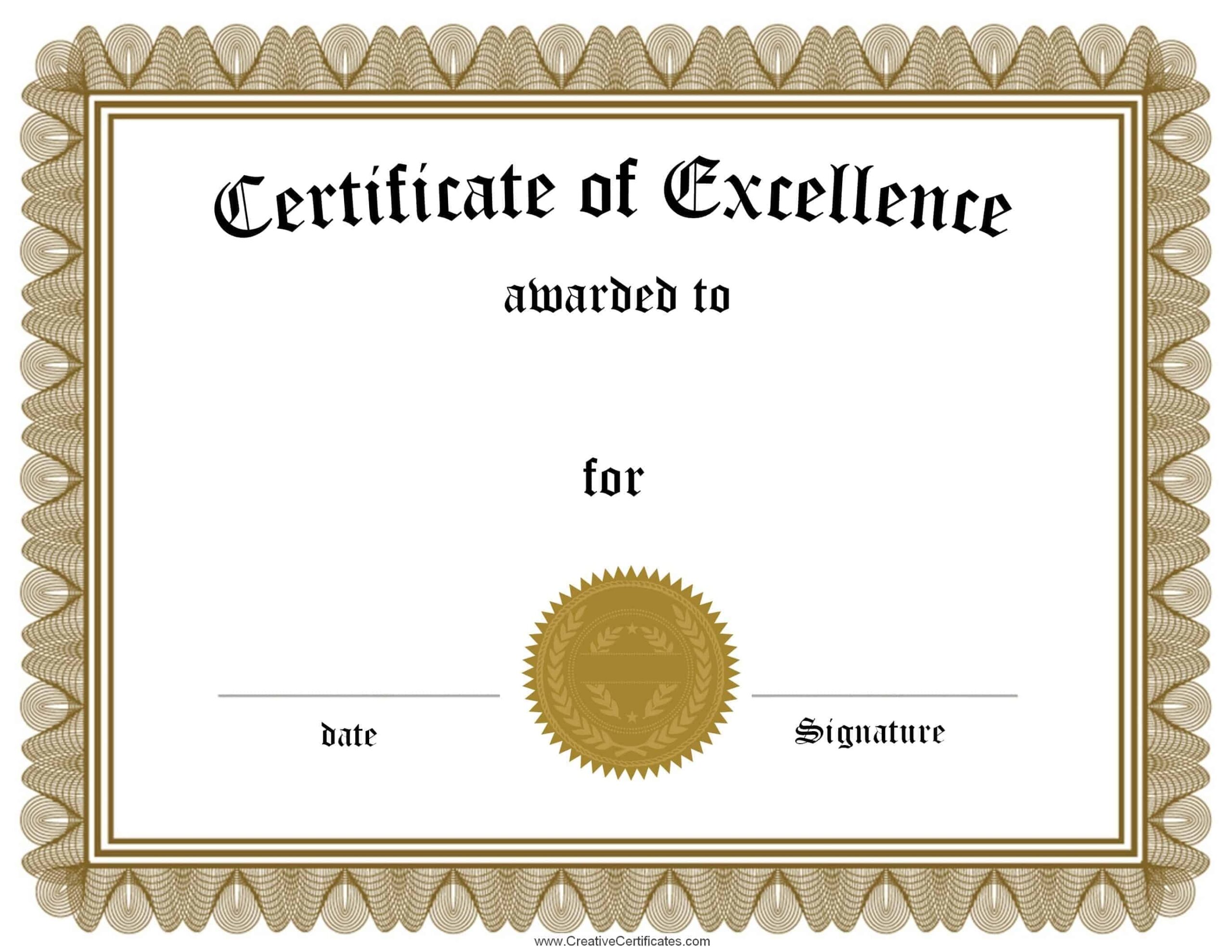 Free Customizable Certificate Of Achievement Editable Printable - Free Printable Award Certificates
