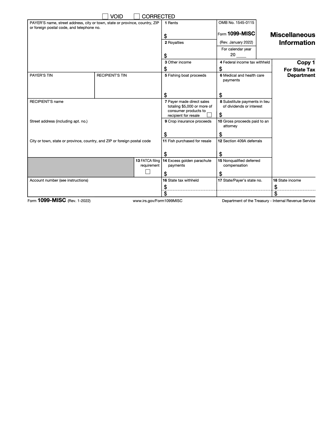 Free IRS 1099 Form PDF EForms - Free Printable 1099 Form