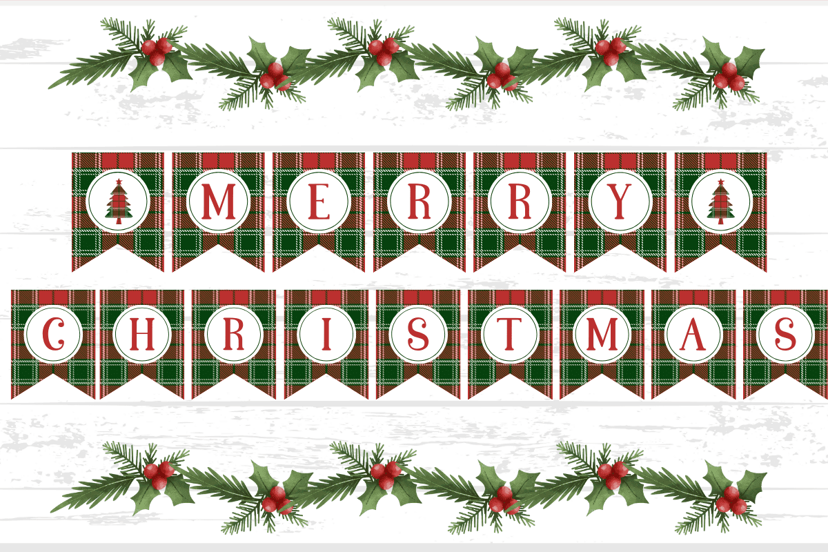 Free Merry Christmas Banner Printables Prudent Penny Pincher - Free Printable Christmas Banner