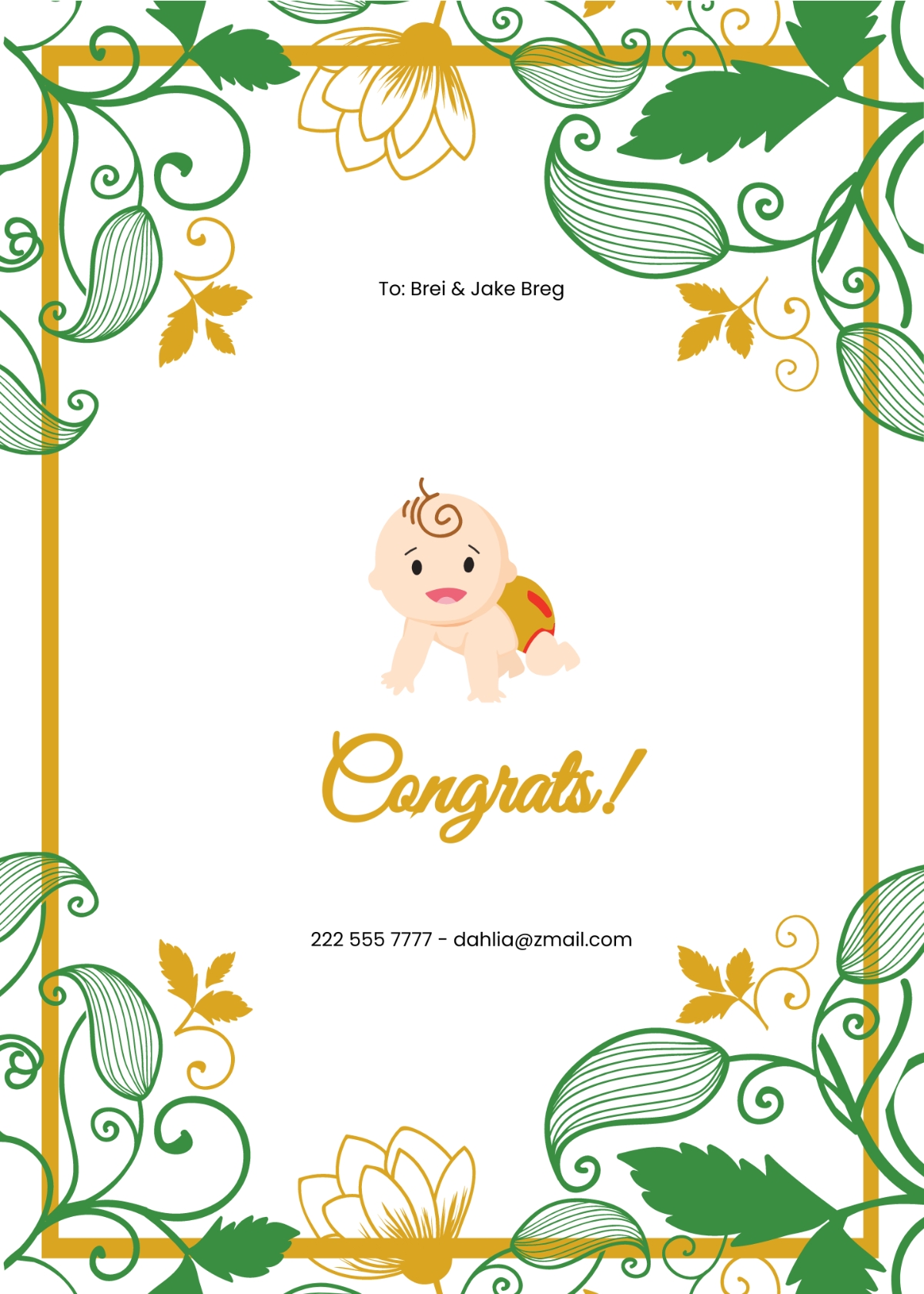FREE New Baby Card Templates Examples Edit Online Download Template - Free Printable Baby Cards Templates