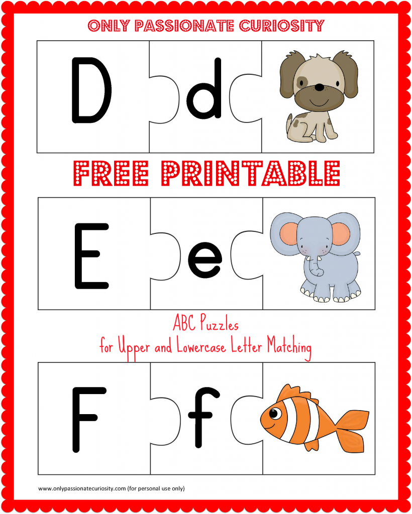 FREE Printable ABC Puzzles Upper And Lowercase Letter Matching Abc Puzzle Abc Printables Upper And Lowercase Letters - Free Printable Alphabet Puzzles