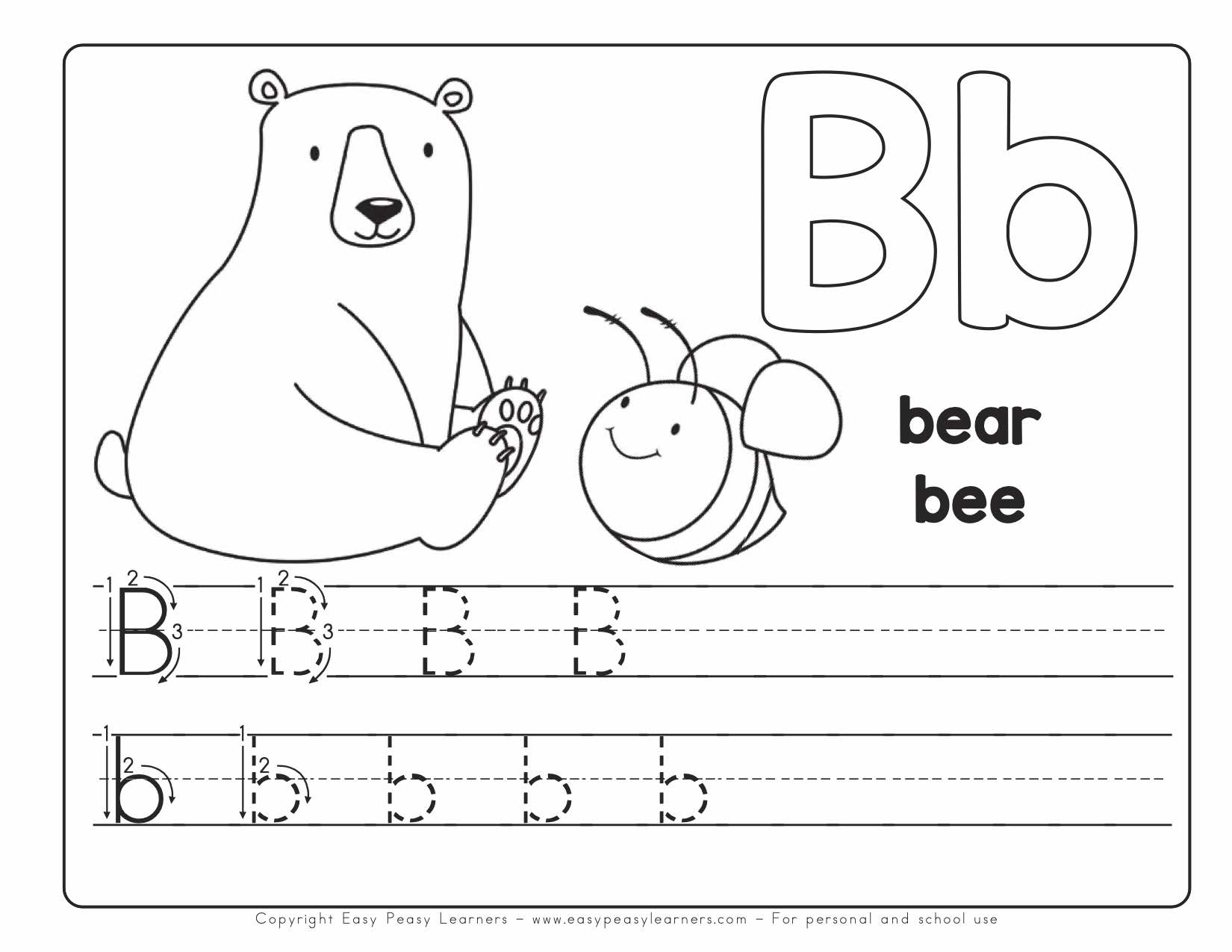 Free Printable Alphabet Book Alphabet Worksheets For Pre K And K Easy Peasy Learners - Free Printable Alphabet Worksheets
