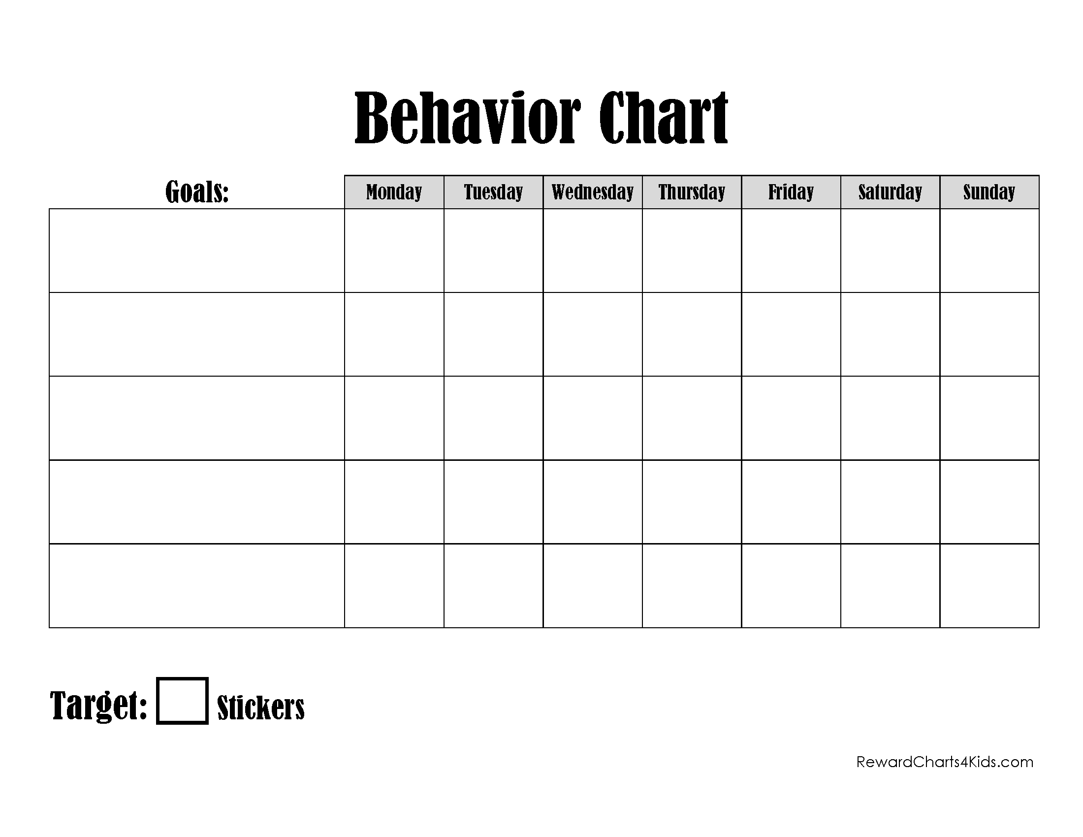 FREE Printable And Editable ODD Behavior Chart - Free Printable Charts For Teachers
