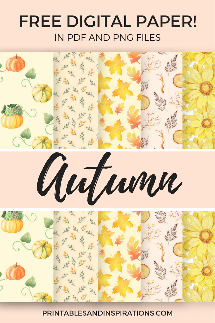 Free Printable Autumn Digital Paper Seamless Pattern For Scrapbooking Printables And Inspirations - Free Printable Autumn Paper