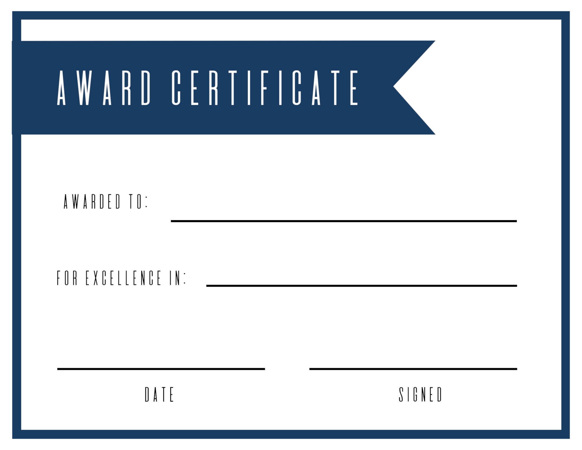 Free Printable Award Certificate Template Paper Trail Design - Free Printable Certificates