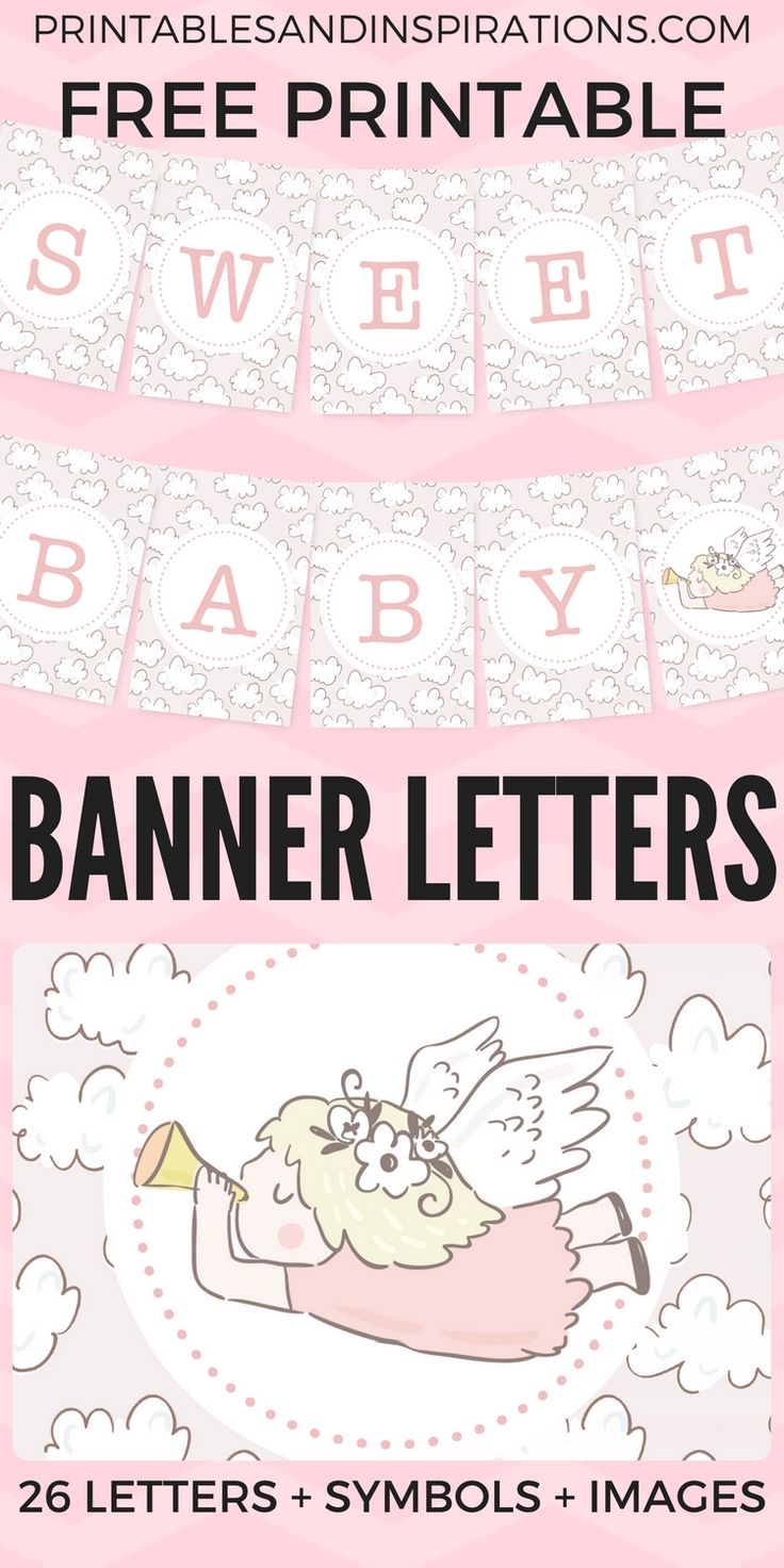 Free Printable Baby Shower Decorations Banner Letters Printables And Inspirations Baby Shower Printables Printable Banner Shower Banners - Baby Girl Banner Free Printable
