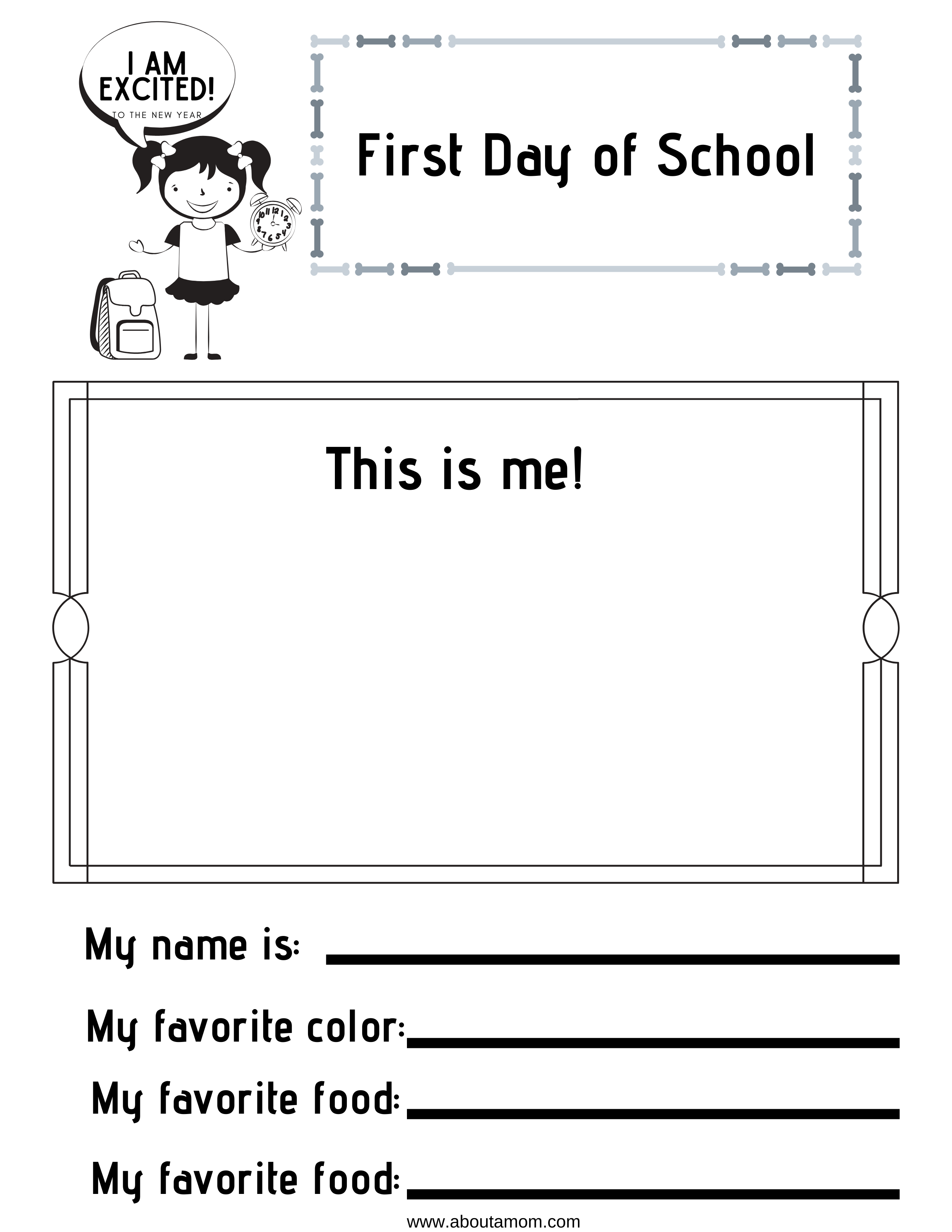 Free Printable Back To School Worksheets About A Mom - Free Printable Back To School