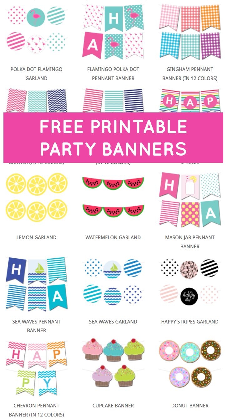 Free Printable Banners Download Party Banner Templates For Free Party Printables Free Party Banner Template Diy Birthday Banner - Free Printable Banner Maker