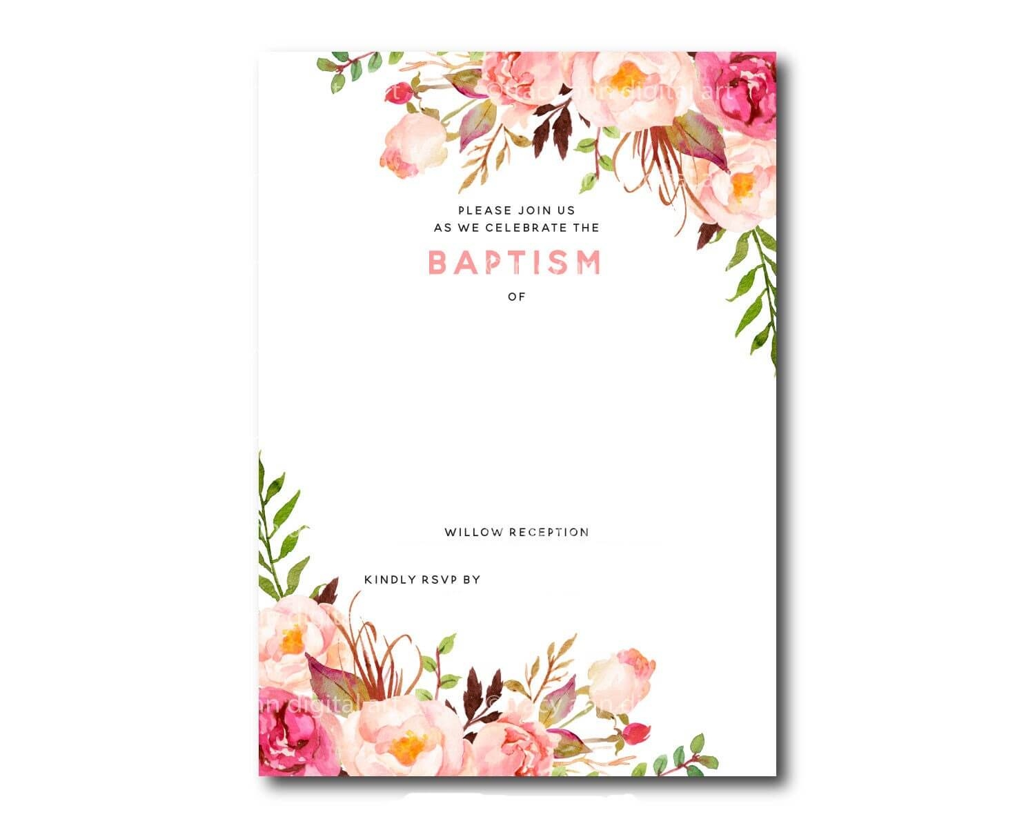 Free Printable Baptism Invitations Template Printable Templates Free - Free Printable Baptism Invitations